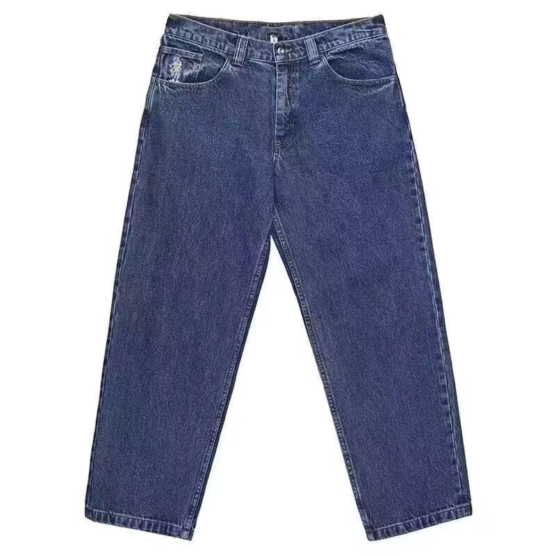 Comfortable Classic Straight Leg Jeans / Easy Fit Distressed Denim Shorts