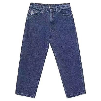 Comfortable Classic Straight Leg Jeans / Easy Fit Distressed Denim Shorts