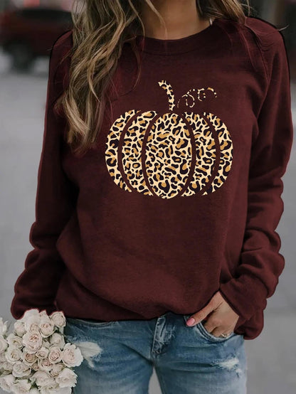 Autumn Seasonal Pumpkin Print Hoodie