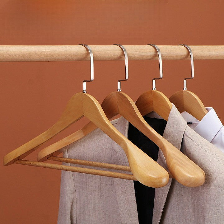 Durable Wooden Hangers With Heavy Duty Metal Clips