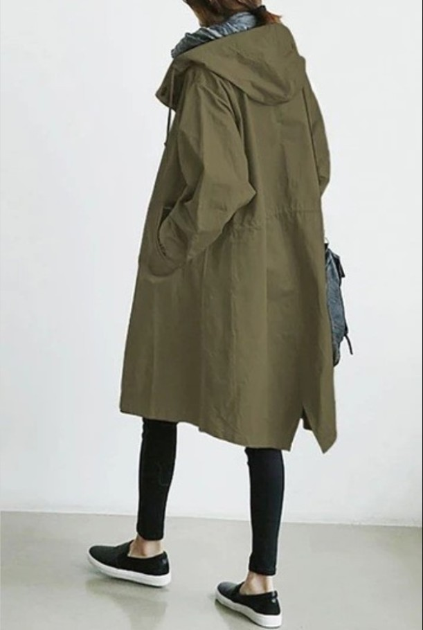 Ladies Long Waterproof Parka Jacket