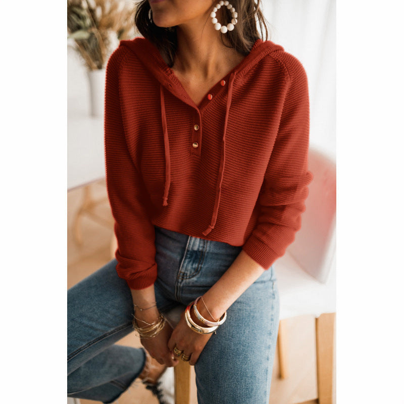 Women's Casual Hoodie Sweatshirt with Drawstring