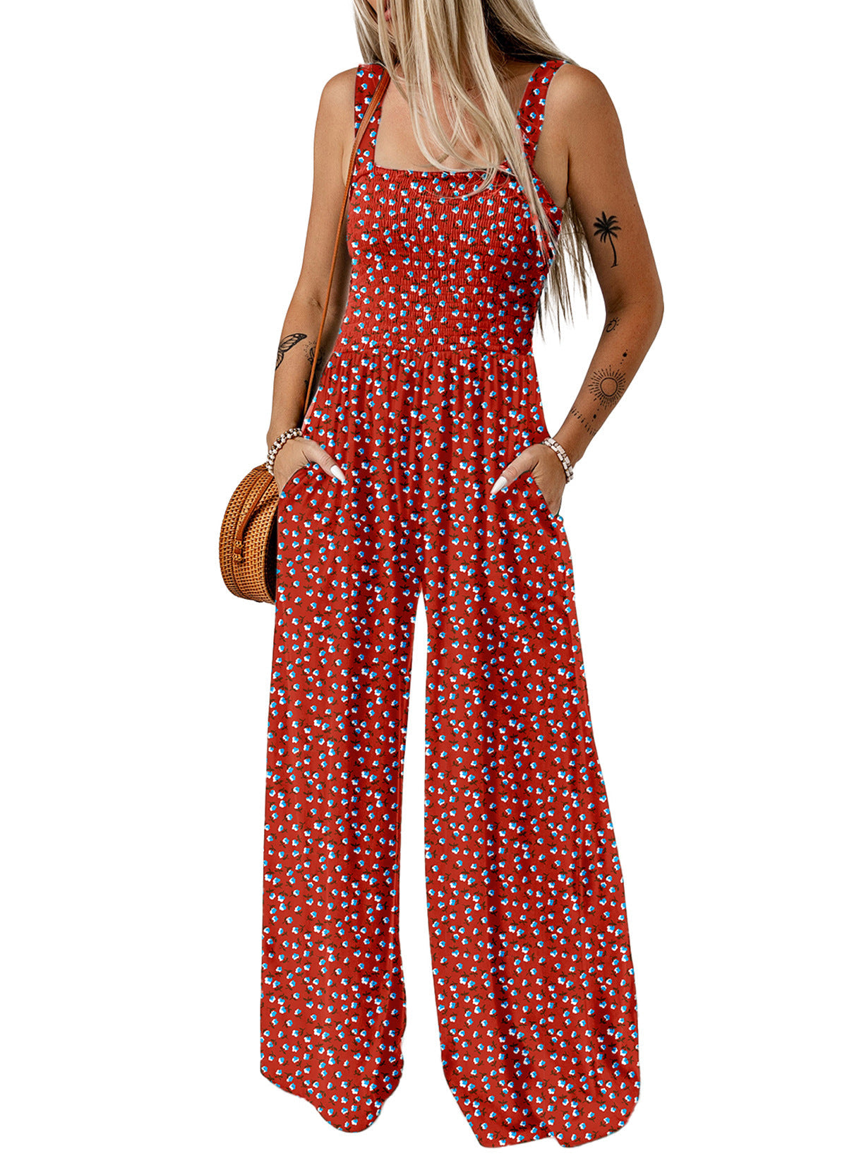 Bright Floral Women's Summer Jumpsuit