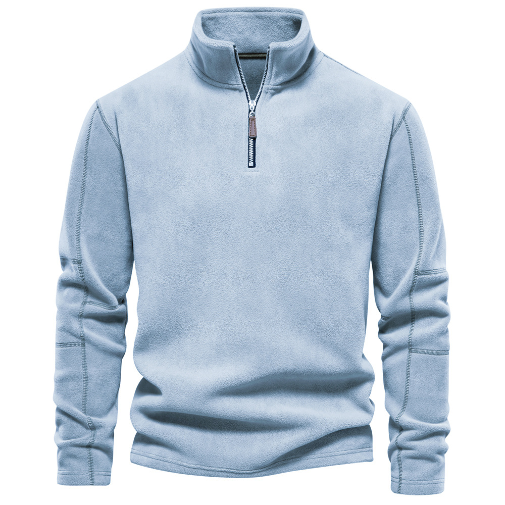 Cozy Mens Thick Half Zip Fleece Pullover Sweater