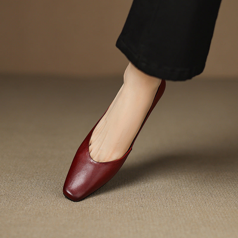 Real Leather Ballet Shoes