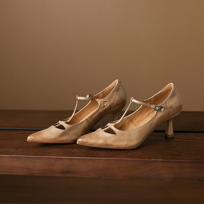 Authentic Real Leather High Heels
