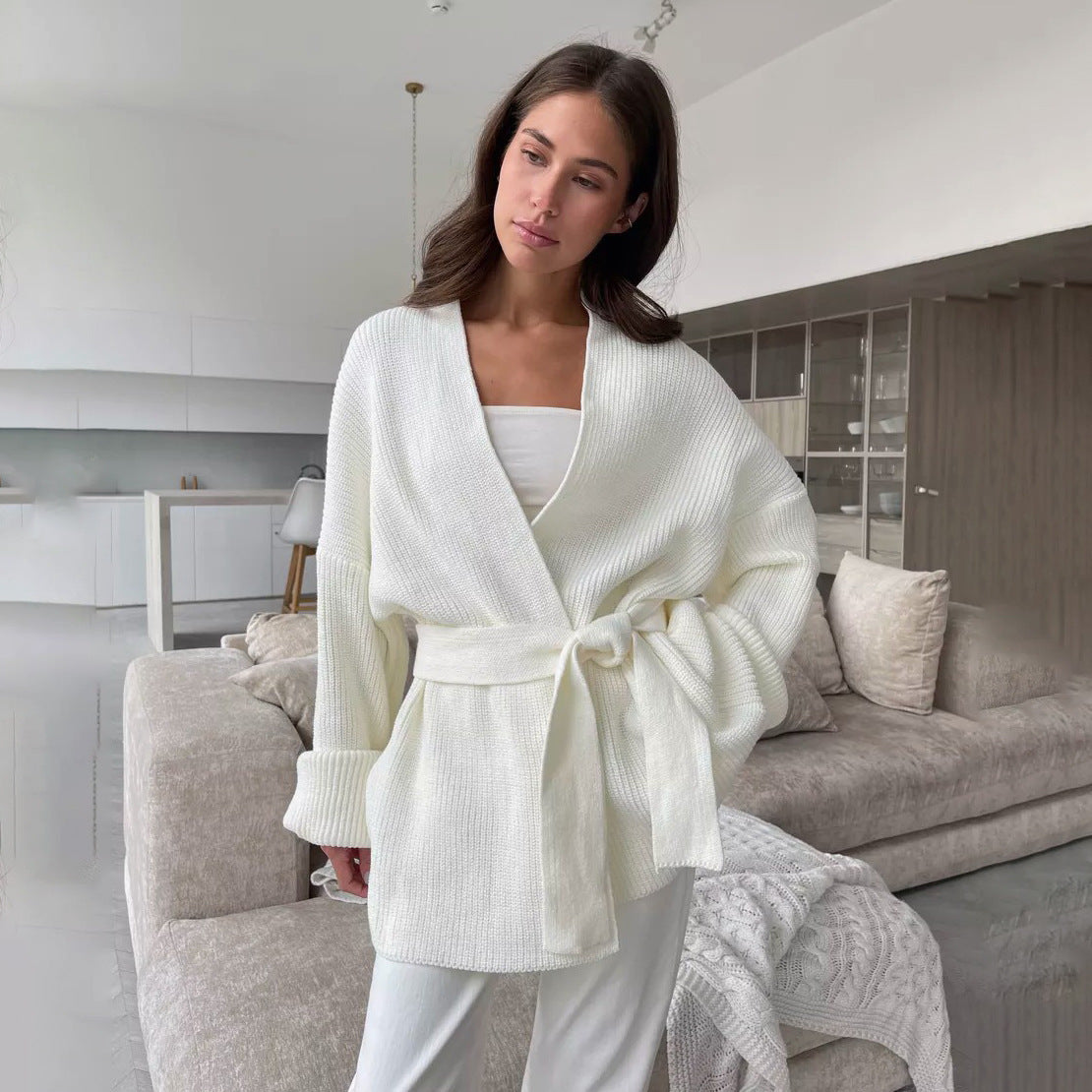 Cozy Ladies' Knitted Cardigan Sweater