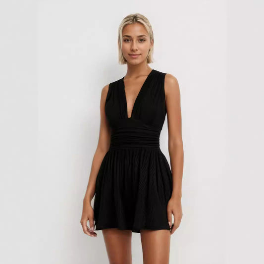 Trendy V-Neck Strapless Jumpsuit Romper - OutfitLondon