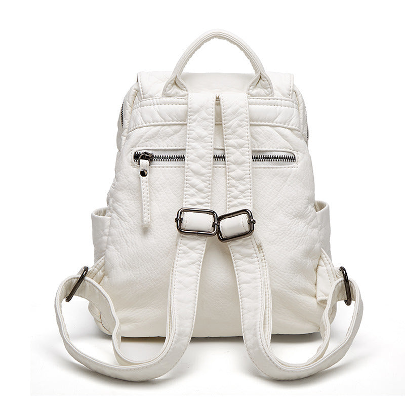 Stylish Leather Backpack with Spacious Compartments