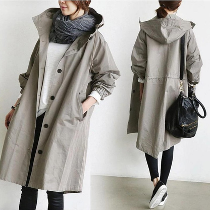 Ladies Long Waterproof Parka Jacket
