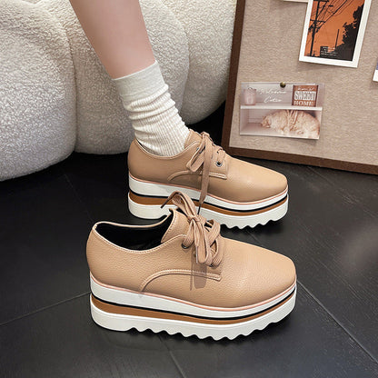 Comfortable Platform Lace Up Oxford Shoes
