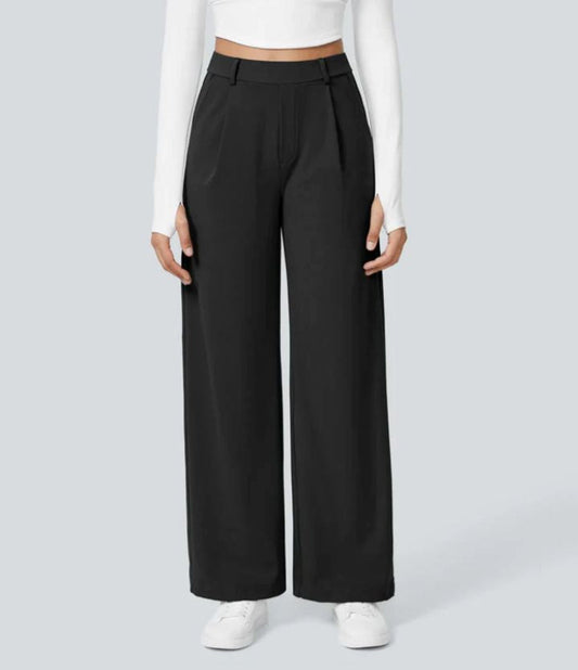 Comfy High Waist Straight Fit Jeans Pants - OutfitLondon