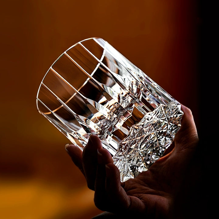 Stylish Whiskey Glass Set with Wooden Presentation Box - OutfitLondon