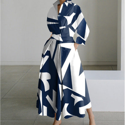 Chic V Neck Maxi Dress with Wrap Front Detail