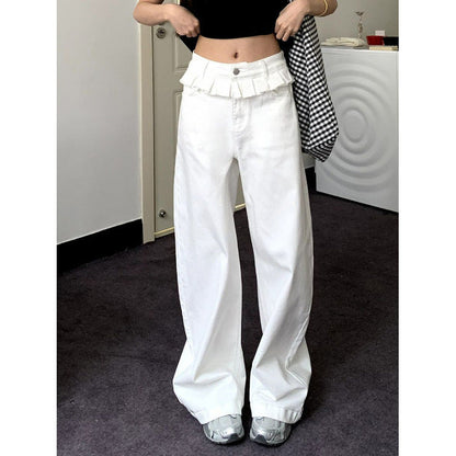 Fashionable Floral Wide Leg Women's Jeans