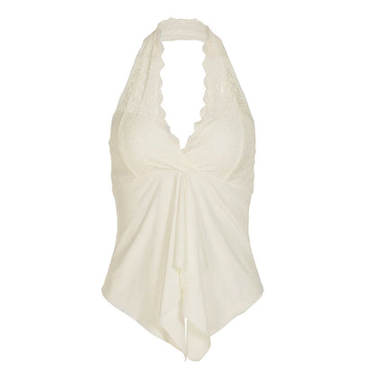 Relaxed Fit Summer Halter Neck Top