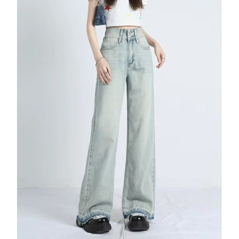 Relaxed Fit Distressed Denim Jeans