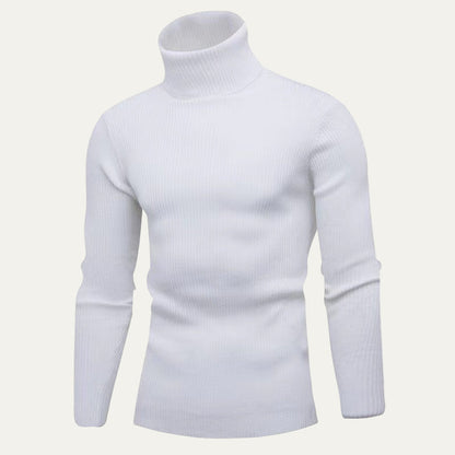Men's Fit Ribbed Turtleneck Jumper Sweater
