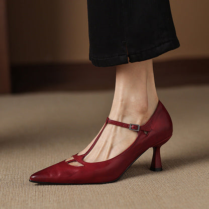 Authentic Real Leather High Heels