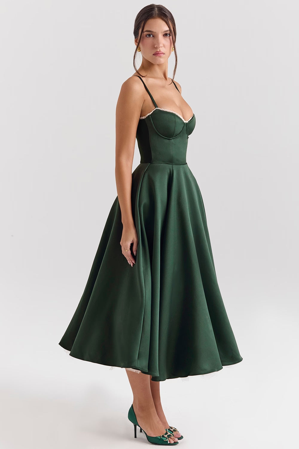 Loose Fit V Neck Summer Dress – Flowy Ruffled Skirt