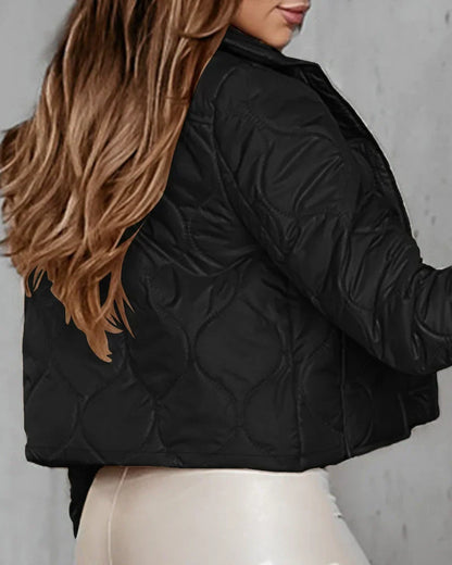 Slim Fit Quilted Coat for Women