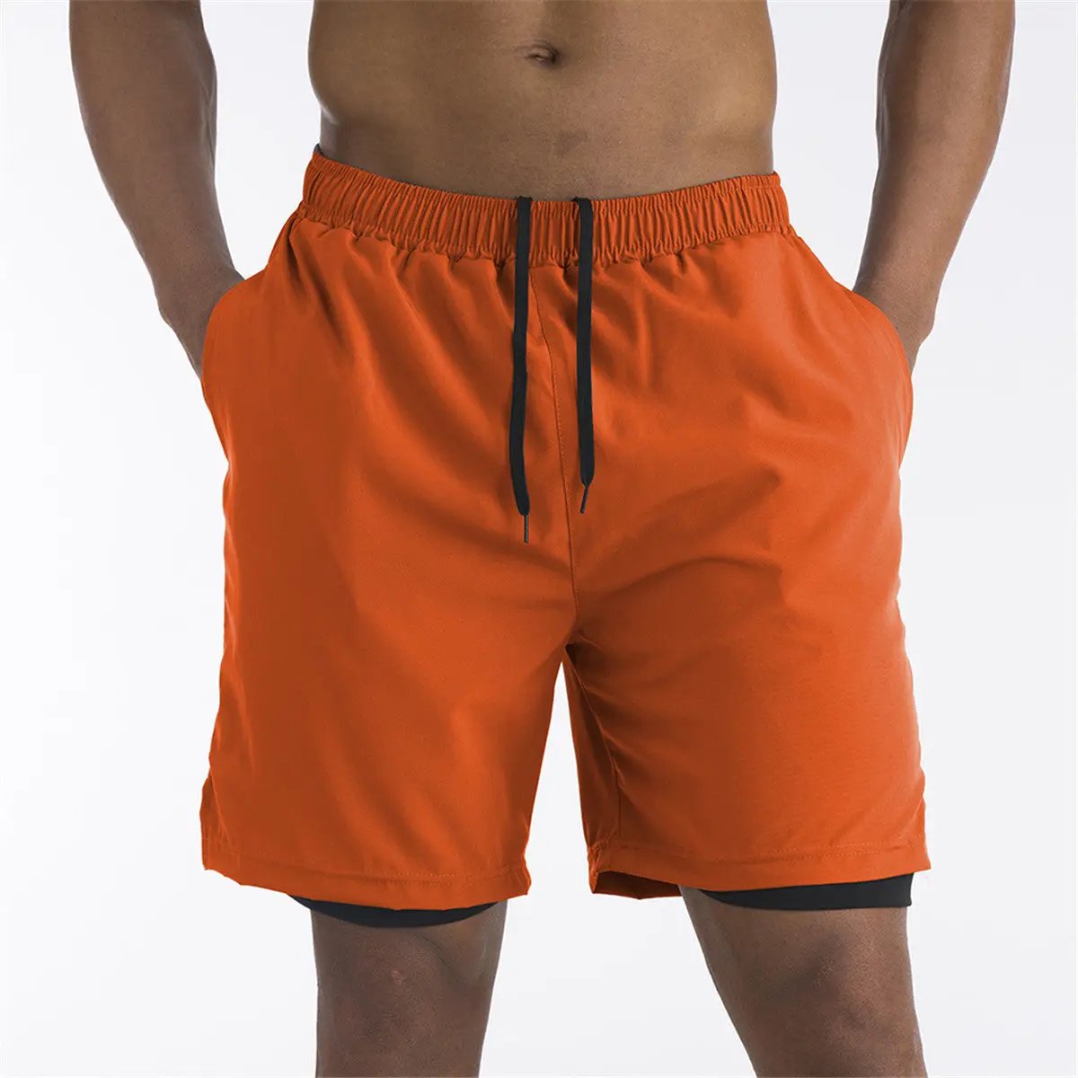 Moisture Wicking Athletic Shorts with Phone Pocket