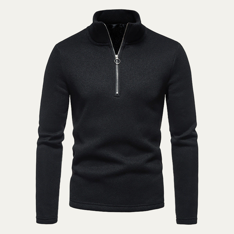 Men's Ribbed Half Zip Sweater Pullover