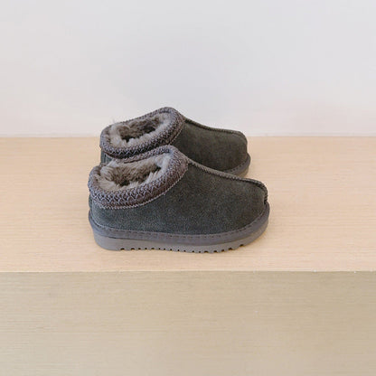 Soft Plush Suede Braid Slippers