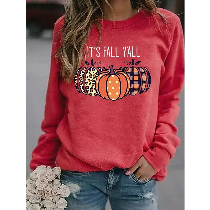 Autumn Seasonal Pumpkin Print Hoodie