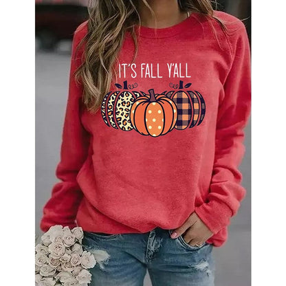 Autumn Seasonal Pumpkin Print Hoodie