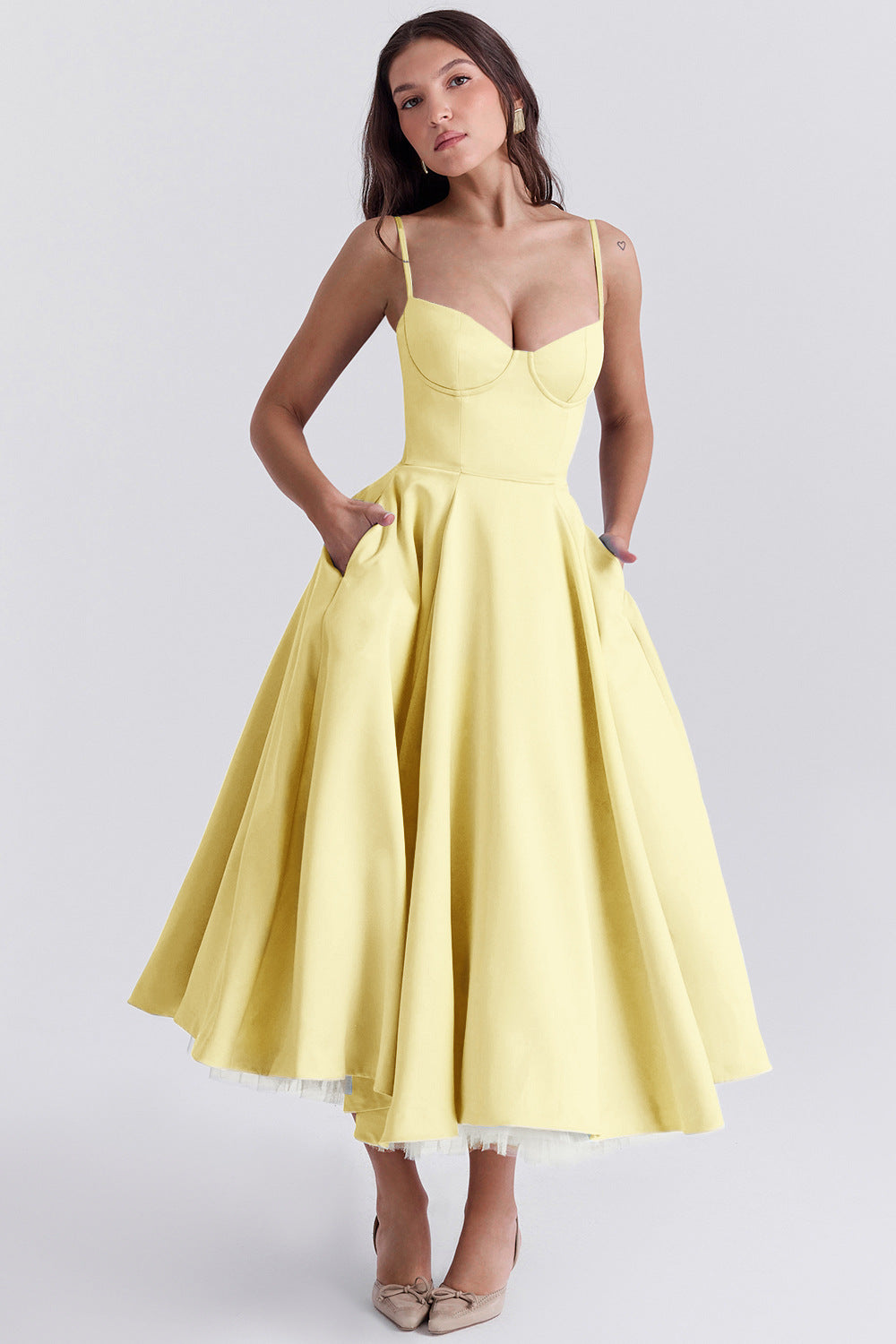 Elegant Cold Shoulder Floor Length Evening Dress