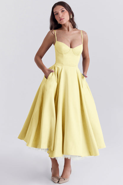 Elegant Cold Shoulder Floor Length Evening Dress