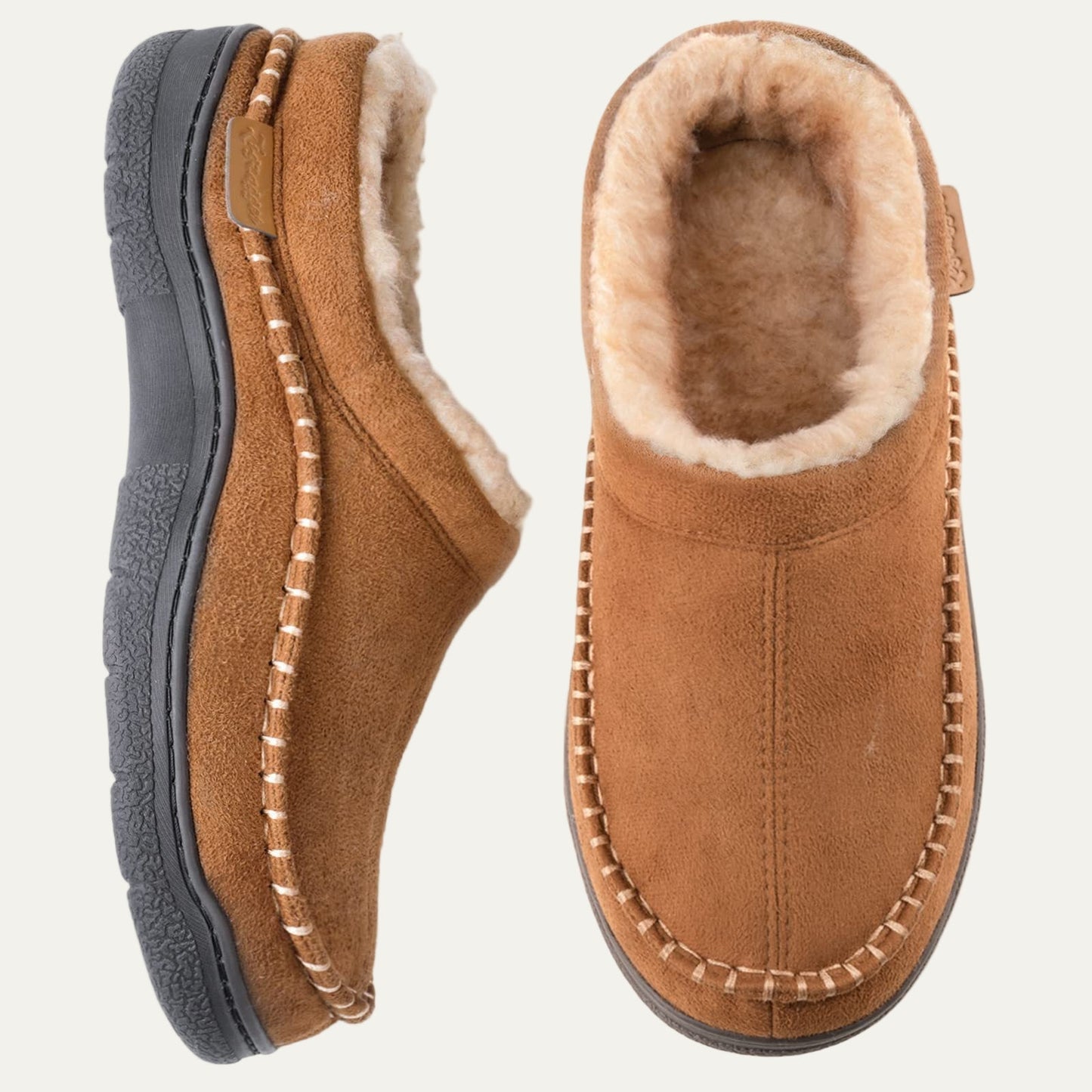 Men's Soft Leather Indoor Moccasin Slippers