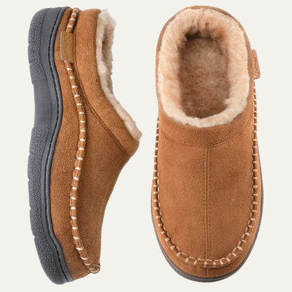 Men's Soft Leather Indoor Moccasin Slippers