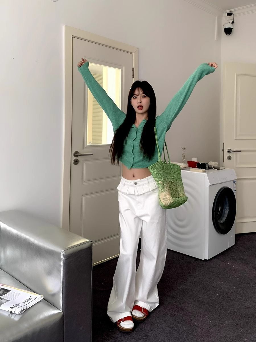 Fashionable Floral Wide Leg Women's Jeans