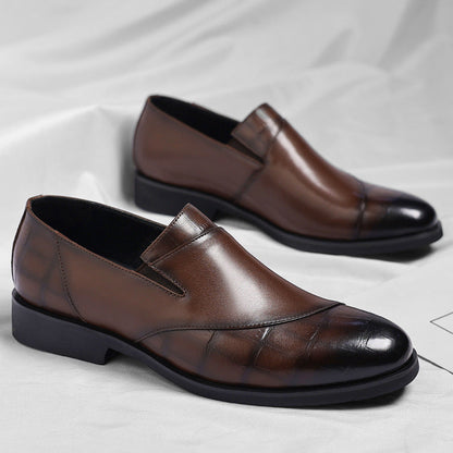 Sparkling Leather Slip On Shoes