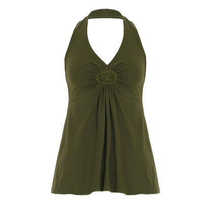 Relaxed Fit Summer Halter Neck Top