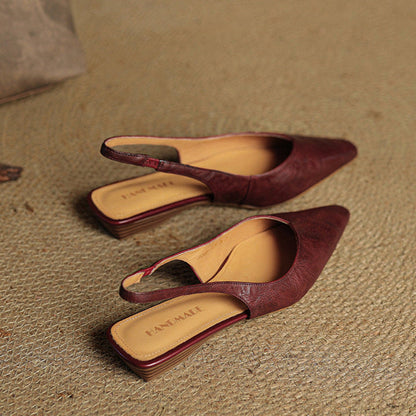Authentic Leather Mule Shoes