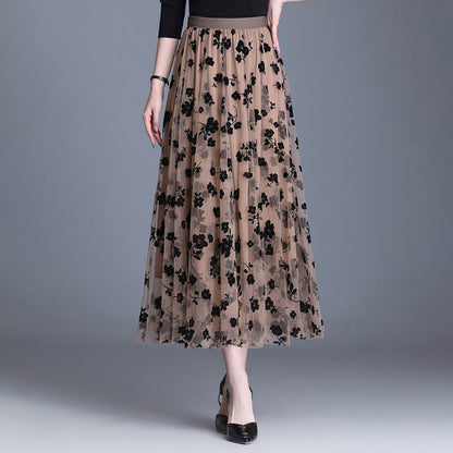 Pretty Floral Knee Length Skirt