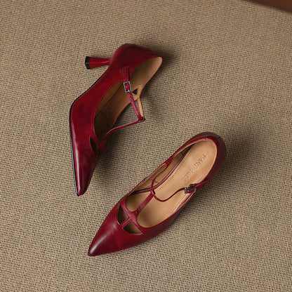 Authentic Real Leather High Heels