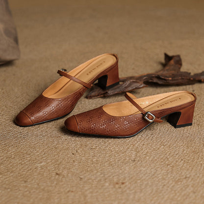 Authentic Leather Slide Shoes