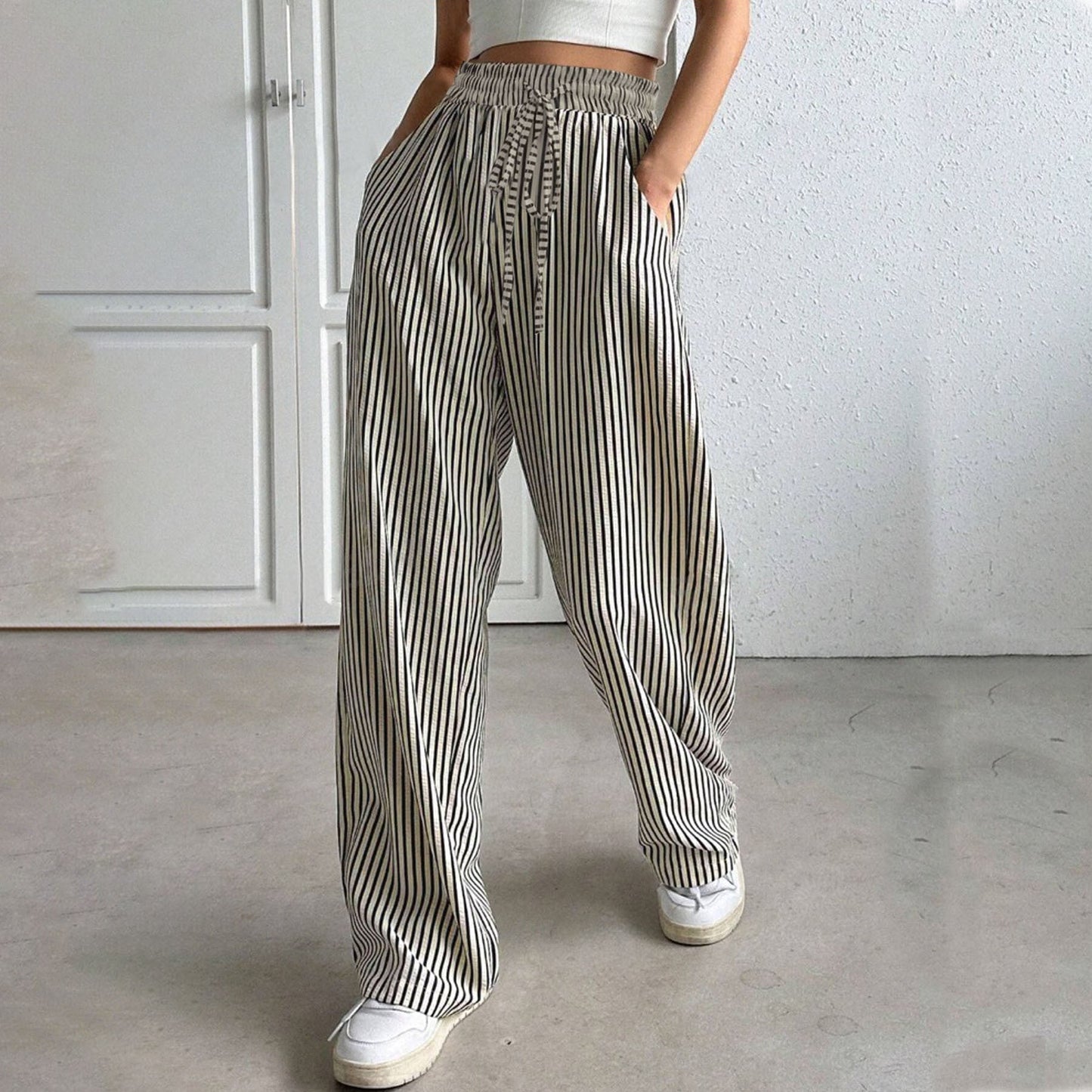 Casual Beachy Wide Leg Pants - OutfitLondon