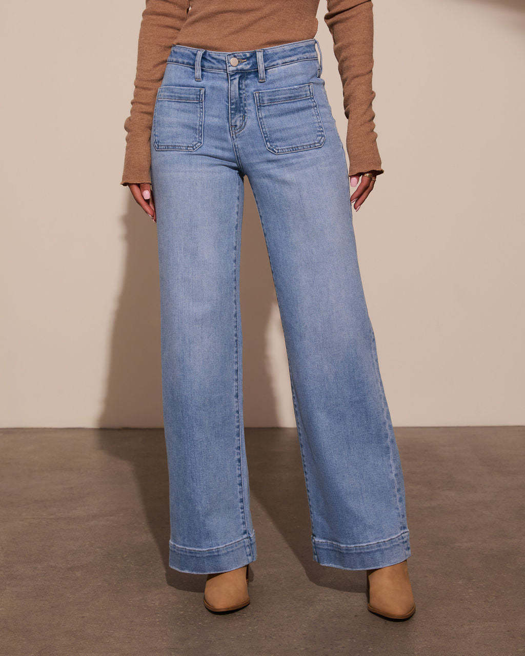 Vintage Style Slim High Waisted Jeans