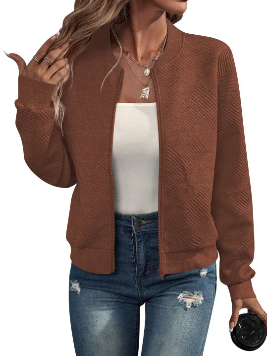 Ladies Quilted Zip Up Jacket