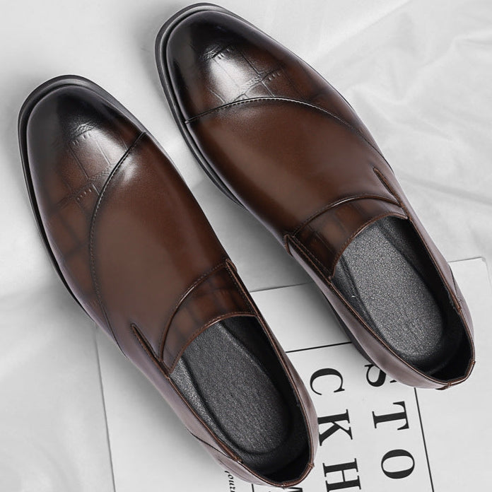 Sparkling Leather Slip On Shoes