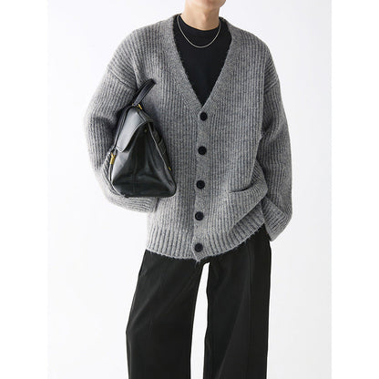 Men's Chunky Thick Knitted Cardigan Sweater