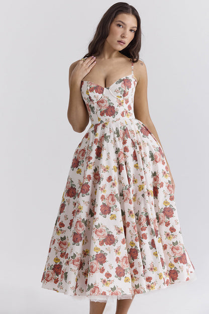 Elegant Cold Shoulder Floor Length Evening Dress