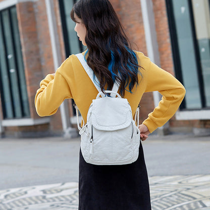 Stylish Leather Backpack with Spacious Compartments