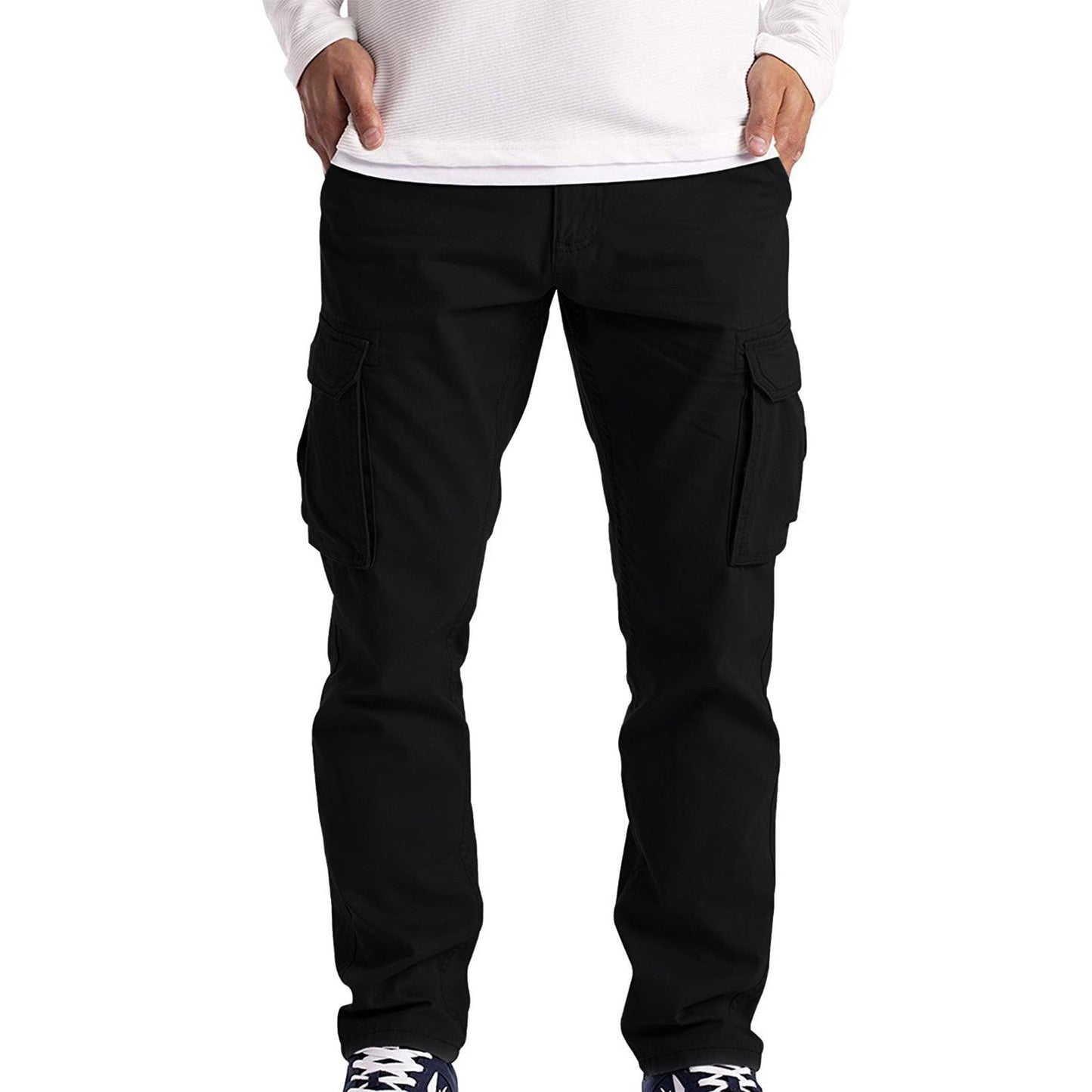 Men's Relaxed Fit Stretch Cargo Pants with Multiple Pockets