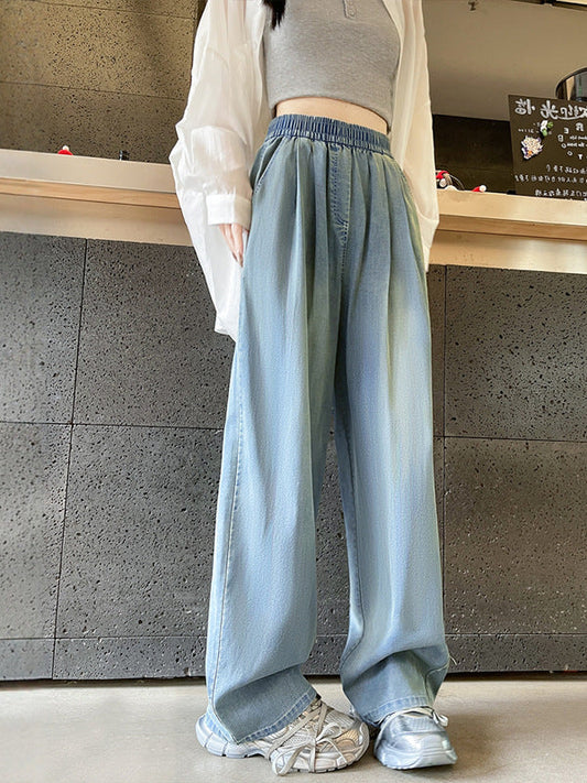 Soft High Waisted Flowy Wide Leg Pants - OutfitLondon